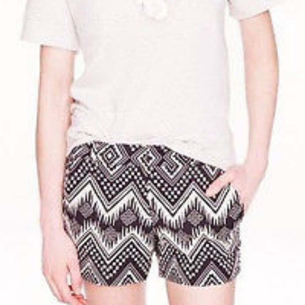 J CREW Diamond Ikat Shorts 6 NWT $60 3" Inseam